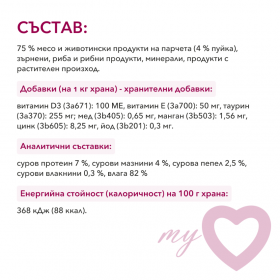 Пълноценен пауч за кучета My Love Adult dogs with turkey с Пуешко месо